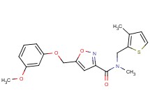 5-[(3-methoxyphenoxy)methyl]-N-methyl-N-[(3-methyl-2-thienyl)methyl]isoxazole-3-carboxamide