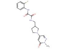N-(2-fluorophenyl)-N'-{[1-(1-methyl-6-oxo-1,6-dihydropyridazin-4-yl)pyrrolidin-3-yl]methyl}ethanediamide