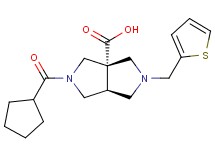 (3aS*,6aS*)-2-(cyclopentylcarbonyl)-5-(2-thienylmethyl)hexahydropyrrolo[3,4-c]pyrrole-3a(1H)-carboxylic acid