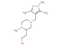 2-{1-methyl-4-[(1,3,5-trimethyl-1H-pyrazol-4-yl)methyl]-2-piperazinyl}ethanol