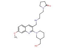 1-{3-[({2-[3-(hydroxymethyl)-1-piperidinyl]-7-methoxy-3-quinolinyl}methyl)amino]propyl}-2-pyrrolidinone