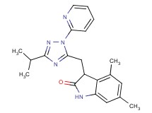 3-[(3-isopropyl-1-pyridin-2-yl-1H-1,2,4-triazol-5-yl)methyl]-4,6-dimethyl-1,3-dihydro-2H-indol-2-one