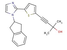 4-{5-[1-(2,3-dihydro-1H-inden-2-yl)-1H-imidazol-2-yl]-2-thienyl}-2-methylbut-3-yn-2-ol