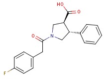 (3S*,4R*)-1-[(4-fluorophenyl)acetyl]-4-phenylpyrrolidine-3-carboxylic acid