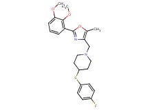 1-{[2-(2,3-dimethoxyphenyl)-5-methyl-1,3-oxazol-4-yl]methyl}-4-[(4-fluorophenyl)thio]piperidine