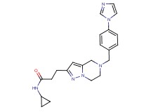 N-cyclopropyl-3-{5-[4-(1H-imidazol-1-yl)benzyl]-4,5,6,7-tetrahydropyrazolo[1,5-a]pyrazin-2-yl}propanamide