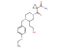 1-{[4-(4-ethoxybenzyl)-3-(2-hydroxyethyl)-1-piperazinyl]carbonyl}cyclopropanecarboxamide