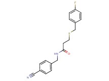 N-(4-cyanobenzyl)-3-[(4-fluorobenzyl)thio]propanamide