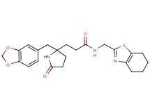 3-[2-(1,3-benzodioxol-5-ylmethyl)-5-oxo-2-pyrrolidinyl]-N-(4,5,6,7-tetrahydro-1,3-benzothiazol-2-ylmethyl)propanamide