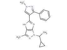 1-(1-cyclopropylethyl)-3-methyl-5-(1-methyl-3-phenyl-1H-pyrazol-4-yl)-1,4-dihydroimidazo[4,5-c]pyrazole