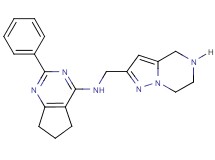 2-phenyl-N-(4,5,6,7-tetrahydropyrazolo[1,5-a]pyrazin-2-ylmethyl)-6,7-dihydro-5H-cyclopenta[d]pyrimidin-4-amine dihydrochloride