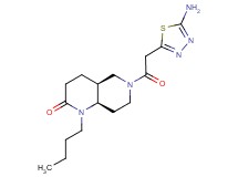 (4aS*,8aR*)-6-[(5-amino-1,3,4-thiadiazol-2-yl)acetyl]-1-butyloctahydro-1,6-naphthyridin-2(1H)-one