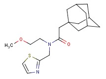2-(1-adamantyl)-N-(2-methoxyethyl)-N-(1,3-thiazol-2-ylmethyl)acetamide
