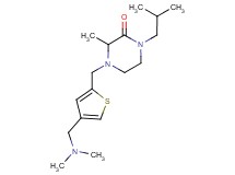 4-({4-[(dimethylamino)methyl]-2-thienyl}methyl)-1-isobutyl-3-methyl-2-piperazinone