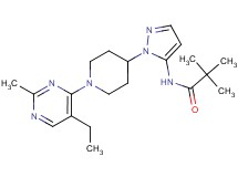N-{1-[1-(5-ethyl-2-methylpyrimidin-4-yl)piperidin-4-yl]-1H-pyrazol-5-yl}-2,2-dimethylpropanamide
