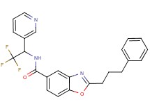 2-(3-phenylpropyl)-N-[2,2,2-trifluoro-1-(3-pyridinyl)ethyl]-1,3-benzoxazole-5-carboxamide