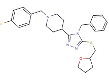 4-{4-benzyl-5-[(tetrahydro-2-furanylmethyl)thio]-4H-1,2,4-triazol-3-yl}-1-(4-fluorobenzyl)piperidine