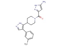 3-({4-[4-(3-methylphenyl)-1H-pyrazol-5-yl]piperidin-1-yl}carbonyl)-1H-pyrazol-5-amine