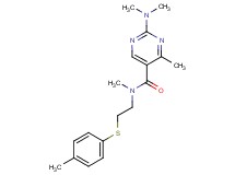 2-(dimethylamino)-N,4-dimethyl-N-{2-[(4-methylphenyl)thio]ethyl}-5-pyrimidinecarboxamide