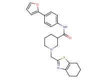 N-[4-(2-furyl)phenyl]-1-(4,5,6,7-tetrahydro-1,3-benzothiazol-2-ylmethyl)-3-piperidinecarboxamide