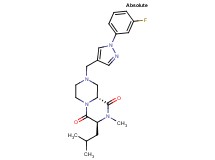 (3S,9aR)-8-{[1-(3-fluorophenyl)-1H-pyrazol-4-yl]methyl}-3-isobutyl-2-methyltetrahydro-2H-pyrazino[1,2-a]pyrazine-1,4(3H,6H)-dione