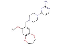 4-{4-[(8-methoxy-3,4-dihydro-2H-1,5-benzodioxepin-7-yl)methyl]piperazin-1-yl}pyrimidin-2-amine