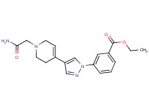 ethyl 3-{4-[1-(2-amino-2-oxoethyl)-1,2,3,6-tetrahydropyridin-4-yl]-1H-pyrazol-1-yl}benzoate