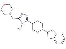4-({5-[1-(2,3-dihydro-1H-inden-2-yl)piperidin-4-yl]-4-methyl-4H-1,2,4-triazol-3-yl}methyl)morpholine