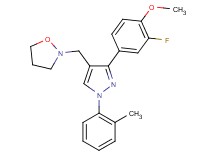 2-{[3-(3-fluoro-4-methoxyphenyl)-1-(2-methylphenyl)-1H-pyrazol-4-yl]methyl}isoxazolidine
