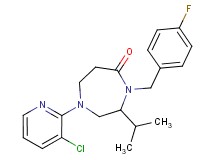 1-(3-chloro-2-pyridinyl)-4-(4-fluorobenzyl)-3-isopropyl-1,4-diazepan-5-one
