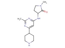 1-methyl-3-[(2-methyl-6-piperidin-4-ylpyrimidin-4-yl)amino]pyrrolidin-2-one