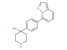4-(4-pyrazolo[1,5-a]pyridin-7-ylphenyl)piperidin-4-ol