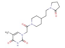 5-methyl-1-(2-oxo-2-{4-[2-(2-oxo-1-pyrrolidinyl)ethyl]-1-piperidinyl}ethyl)-2,4(1H,3H)-pyrimidinedione