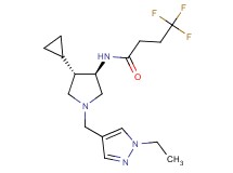 N-{rel-(3R,4S)-4-cyclopropyl-1-[(1-ethyl-1H-pyrazol-4-yl)methyl]-3-pyrrolidinyl}-4,4,4-trifluorobutanamide hydrochloride