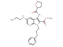 methyl 1-(3-phenylpropyl)-5-(propylamino)-3-[(tetrahydro-2-furanylcarbonyl)amino]-1H-pyrrolo[2,3-b]pyridine-2-carboxylate