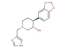 (3S*,4S*)-4-(1,3-benzodioxol-5-yl)-1-(1H-imidazol-4-ylmethyl)piperidin-3-ol