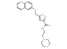 N-[2-(4-morpholinyl)ethyl]-5-[(6-quinolinyloxy)methyl]-3-isoxazolecarboxamide