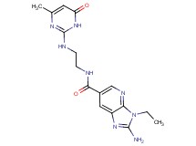 2-amino-3-ethyl-N-{2-[(4-methyl-6-oxo-1,6-dihydropyrimidin-2-yl)amino]ethyl}-3H-imidazo[4,5-b]pyridine-6-carboxamide