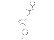 4-{5-[(4-methylpiperidin-1-yl)methyl]-1H-tetrazol-1-yl}-N-(tetrahydro-3-thienyl)butanamide