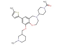 4-(1-acetyl-4-piperidinyl)-9-[(1-methyl-3-piperidinyl)methoxy]-7-(5-methyl-2-thienyl)-2,3,4,5-tetrahydro-1,4-benzoxazepine