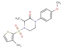 1-(4-methoxyphenyl)-3-methyl-4-[(3-methyl-2-thienyl)sulfonyl]-2-piperazinone