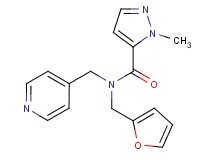 N-(2-furylmethyl)-1-methyl-N-(4-pyridinylmethyl)-1H-pyrazole-5-carboxamide trifluoroacetate