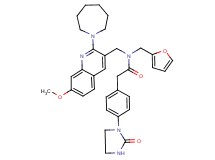 N-{[2-(1-azepanyl)-7-methoxy-3-quinolinyl]methyl}-N-(2-furylmethyl)-2-[4-(2-oxo-1-imidazolidinyl)phenyl]acetamide
