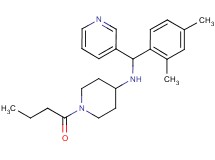 1-butyryl-N-[(2,4-dimethylphenyl)(pyridin-3-yl)methyl]piperidin-4-amine
