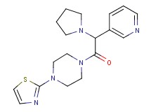1-[3-pyridinyl(1-pyrrolidinyl)acetyl]-4-(1,3-thiazol-2-yl)piperazine