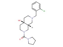 (4aR*,8aR*)-2-(2-chlorobenzyl)-7-(pyrrolidin-1-ylcarbonyl)octahydro-2,7-naphthyridin-4a(2H)-ol