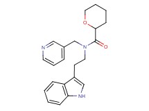 N-[2-(1H-indol-3-yl)ethyl]-N-(pyridin-3-ylmethyl)tetrahydro-2H-pyran-2-carboxamide