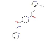 1-[3-(4-methyl-1,3-thiazol-5-yl)propanoyl]-N-(pyridin-2-ylmethyl)piperidine-4-carboxamide