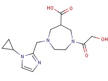 1-[(1-cyclopropyl-1H-imidazol-2-yl)methyl]-4-glycoloyl-1,4-diazepane-6-carboxylic acid