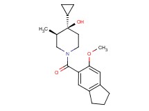 (3R*,4R*)-4-cyclopropyl-1-[(6-methoxy-2,3-dihydro-1H-inden-5-yl)carbonyl]-3-methyl-4-piperidinol